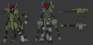 Rating: Safe Score: 0 Tags: anthro armor barefoot black_eyes canid canine crux dual_wielding e621 feet fox gatling_gun gun hair holding_object holding_weapon hybrid jet_pack machine machine_gun male mammal pav power_armor ranged_weapon red_hair shoulder_cannon solo stripes tail tankbuster v² weapon User: bunchy7s