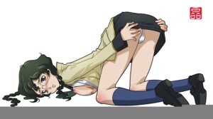 Rating: Explicit Score: 0 Tags: blush braided_hair breasts code_geass female female_only glasses kneehighs looking_at_viewer nina_einstein nipples panties pigtails presenting presenting_hindquarters rule34 school_uniform solo underwear white_background User: bunchy7s