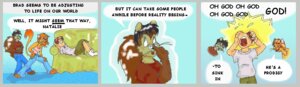 Rating: Safe Score: 0 Tags: anthro comic dialogue domestic_cat e621 english_text felid feline felis female furwillfly human male mammal rodent sciurid tail text tree_squirrel User: bunchy7s