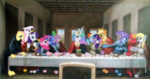Rating: Safe Score: 0 Tags: anthro anthrofied applejack_(mlp) avian beak big_macintosh_(mlp) blue_body blue_feathers blue_fur cake christianity cupcake derpy_hooves_(mlp) dessert dragon e621 earth_pony equid equine eyeshadow feathers female fluttershy_(mlp) food friendship_is_magic fur gilda_(mlp) grandfathered_content group gryphon hair hasbro horn horse inspired_by_formal_art jesus_christ makeup male mammal multicolored_hair my_little_pony mythological_avian mythological_creature mythological_equine mythological_scalie mythology parody pink_body pink_fur pinkie_pie_(mlp) pony princess princess_celestia_(mlp) princess_luna_(mlp) purple_hair rainbow_dash_(mlp) rainbow_hair rarity_(mlp) religion royalty sacrilegious scalie spike_(mlp) the_last_supper trixie_(mlp) twilight_sparkle_(mlp) two_tone_hair unicorn unknown_artist User: bunchy7s