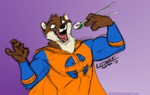 Rating: Safe Score: 0 Tags: amonomega anthro cape chopsticks clothing distorter e621 eating food gradient_background green_eyes least_weasel male mammal muscular muscular_anthro muscular_male mustelid musteline simple_background solo spandex superhero sushi tight_clothing tongue tongue_out true_musteline weasel User: bunchy7s