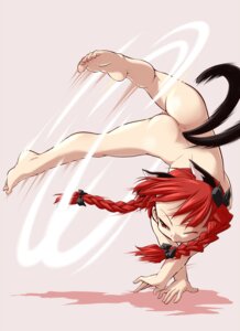 Rating: Questionable Score: 0 Tags: 1girls animal_ears ass barefoot bow braid breasts capoeira cartwheel cat_ears cat_tail colored feet female hairbow hamahara_yoshio hamasan handstand highres multi_ear multi_tail nipples nude pussy red_eyes red_hair rin_kaenbyou rule34 simple_background soles solo spinning tail takura_mahiro tied_hair toes touhou twin_braids twintails uncensored windmilling wink User: bunchy7s