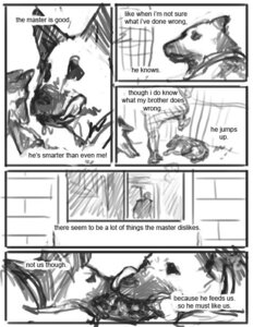 Rating: Safe Score: 0 Tags: ambiguous_gender anthro canid canine canis comic domestic_dog e621 english_text feral greyscale mammal monochrome text unknown_artist watchmen User: bunchy7s