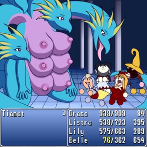 Rating: Questionable Score: 0 Tags: 1:1 3_heads 6_breasts anthro armor big_breasts black_mage_(final_fantasy) bodily_fluids breasts cleavage clothed clothing cool_colors dragon drooling e621 english_text european_mythology female fibs final_fantasy floor gameplay_mechanics greek_mythology group gui hat headgear headwear huge_breasts human hydra kneeling knight mage_(final_fantasy) male mammal multi_breast multi_head mythological_creature mythological_scalie mythology nipples non-mammal_breasts non-mammal_nipples purple_body purple_eyes purple_nipples red_mage_(final_fantasy) role-playing_game saliva scalie size_difference square_enix tail text tiamat tile tile_floor tongue tongue_out warrior western_dragon white_mage_(final_fantasy) User: bunchy7s
