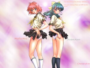 Rating: Questionable Score: 0 Tags: 2girls bow clothing female miyafuji_miina onegai_twins onodera_karen panties rule34 skirt tagme User: bunchy7s