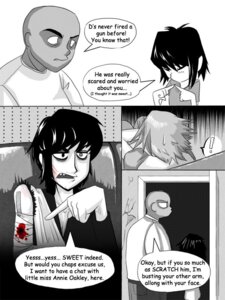 Rating: Questionable Score: 0 Tags: 1girls 2d_(gorillaz) 3boys bandage blood comic dialogue english female gorillaz lascaux male murdoc_niccals noodle_(gorillaz) rule34 russel_hobbs User: bunchy7s