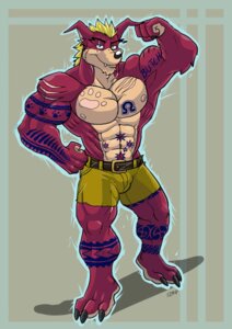 Rating: Safe Score: 0 Tags: abs activision anthro arody bandicoot belt biceps big_muscles biped bottomwear butch_bandicoot claws clothed clothing crash_bandicoot_(series) e621 fan_character flexing fur grin heterochromia looking_at_viewer male mammal markings marsupial muscular muscular_anthro muscular_male nipples paws pecs pose scar shorts smile smirk solo standing tattoo toe_claws topless tribal User: bunchy7s