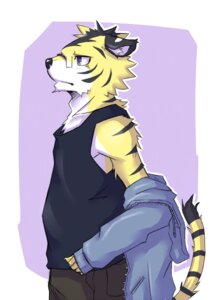 Rating: Safe Score: 0 Tags: anthro blue_eyes bottomwear clothing e621 eyewear felid glasses jacket male mammal pantherine pants shirt silverio solo stripes tail tank_top tiger topwear User: bunchy7s Rating: Safe Score: 0 Tags: anthro blue_eyes bottomwear clothing e621 eyewear felid glasses jacket male mammal pantherine pants shirt silverio solo stripes tail tank_top tiger topwear User: bunchy7s
