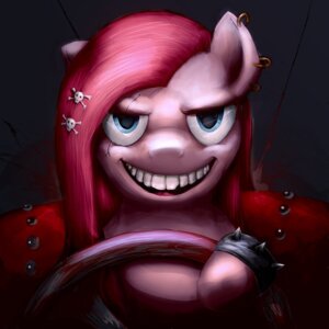 Rating: Safe Score: 0 Tags: 1:1 2013 blue_eyes carmageddon creepy crossover e621 ear_piercing earth_pony equid equine female friendship_is_magic fur hair hasbro horse mammal mrshrike my_little_pony parody piercing pink_body pink_fur pink_hair pinkamena_(mlp) pinkie_pie_(mlp) pony scar smile solo teeth User: bunchy7s