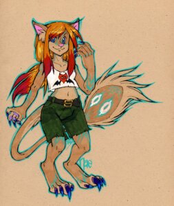 Rating: Safe Score: 0 Tags: 4_toes 5_fingers alien alternative_fashion amphibian anthro belt biped black_outline blue_claws blue_eyes blue_markings blue_outline blue_text bottomwear breasts brown_background brown_body brown_fur brown_inner_ear_fluff brown_skin cargo_shorts ceranid character_name claws clothed clothing countershading digitigrade e621 feet female fingers front_view full-length_portrait fully_clothed fur glistening glistening_hair gradient_claws gradient_hair hair heart_symbol hi_res hindpaw hybrid inner_ear_fluff iris leaf-shaped_tail_tip light_body long_hair looking_aside looking_at_viewer mammal marker_(artwork) markings marsupial nae_(opiumrevolution) navel opiumrevolution orange_hair outline pawpads paws pink_inner_ear pink_nose pointy_ears portrait prick_ears pupils purple_finger_claws purple_pawpads purple_to_blue_gradient purple_toe_claws red_hair_tips short_snout shorts sickle_claw simple_background small_breasts smile solo standing tail tail_tuft text three-quarter_view toe_claws toes topwear traditional_media_(artwork) tuft unavailable_at_source User: bunchy7s