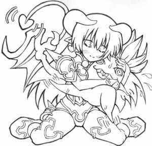 Rating: Questionable Score: 0 Tags: astaroth_(shinrabanshou) breasts clothing demon demon_girl drawn female horns lowres monochrome pointy_ears rule34 shinrabanshou solo stockings tail thighhighs wings User: bunchy7s