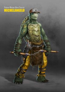 Rating: Safe Score: 0 Tags: ancorgil anthro bandage barefoot belt biceps biped blue_eyes bottomwear claws clothed clothing e621 feet green_body green_skin grin hat headgear headwear looking_at_viewer male melee_weapon michelangelo_(tmnt) muscular muscular_anthro muscular_male nunchaku pants pose reptile scales scalie scar smile solo standing teenage_mutant_ninja_turtles teeth toe_claws topless torn_clothing turtle weapon User: bunchy7s