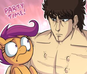 Rating: Safe Score: 0 Tags: crossover duo e621 english_text equid equine eye_contact female feral fist_of_the_north_star friendship_is_magic hair hasbro horse human kenshiro looking_at_another male mammal muscular my_little_pony pecs pony scared scootaloo_(mlp) text uc77 young young_female young_feral User: bunchy7s