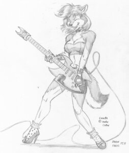 Rating: Safe Score: 0 Tags: absurd_res alternative_fashion anthro baron_engel canid canine canis clothed clothing e621 electric_guitar eyes_closed female footwear fur graphite_(artwork) guitar hair hi_res high_heels laretta mammal midriff monochrome music musical_instrument playing_guitar playing_music plucked_string_instrument punk shoes simple_background solo string_instrument tail traditional_media_(artwork) white_background wolf User: bunchy7s