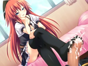 Rating: Explicit Score: 0 Tags: 2-g bed black_legwear black_thighhighs blue_eyes blush breasts censored cleavage clothed_sex cum cum_on_body cum_on_feet cum_on_lower_body dutch_angle feet female footjob footjob_with_legwear footwear large_breasts long_hair panties pantyshot pov red_hair rule34 sitting smile smiling smirk sockjob socks thighhighs underwear zettai_junshu User: bunchy7s