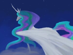 Rating: Safe Score: 0 Tags: detailed detailed_background e621 equid equine feathered_wings feathers female feral friendship_is_magic hair hasbro horn mammal multicolored_hair my_little_pony mythological_creature mythological_equine mythology princess_celestia_(mlp) rainbow_hair sky solo star stingley tail white_body white_feathers winged_unicorn wings User: bunchy7s