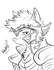 Rating: Safe Score: 0 Tags: absurd_res anthro armor canid canine canis e621 female fur hair hi_res knight long_hair mammal monochrome solo voshiket warrior wings wolf User: bunchy7s