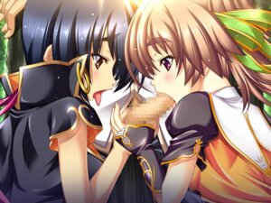 Rating: Explicit Score: 0 Tags: 1boy 2girls assisted_fellatio blush censored fellatio female game_cg male multiple_females multiple_girls oral penis rule34 teamwork User: bunchy7s