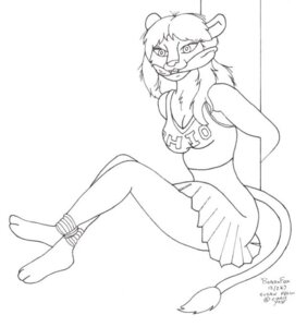 Rating: Questionable Score: 0 Tags: anthro bdsm black_and_white bondage bondofox_(artist) bound cheerleader cleave_gag e621 felid female gag gagged kidnapping lion mammal monochrome pantherine solo story submissive submissive_female tail User: bunchy7s