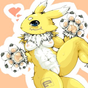 Rating: Explicit Score: 0 Tags: 1:1 anthro bandai_namco biped blue_eyes breasts canid canine chest_tuft countershading digimon digimon_(species) digital_media_(artwork) e621 female fur genitals heart_symbol kemono looking_at_viewer low_res lying mammal multicolored_body multicolored_fur nipples nude oekaki on_back pink_background renamon simple_background solo tail tuft two_tone_body two_tone_fur vulva white_body white_fur yellow_body yellow_fur yutanpoko User: bunchy7s