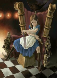 Rating: Questionable Score: 0 Tags: 5_fingers alice_liddell american_mcgee's_alice antique_firearm apron bat_symbol biped black_boots black_clothing black_footwear black_knee_boots black_knee_highs bladed_weapon blue_clothing blue_dress board_game bone boots brown_eyes brown_hair chair checkered checkered_floor chess cleaver_(knife) clothed clothing compression_artifacts crossed_arms cutlery dark_boots dark_clothing dark_footwear dark_knee_highs dark_pupils digital_media_(artwork) dress e621 female fingers floor footwear furniture grandfathered_content green_eyes gun hair handgun holding_gun holding_knife holding_object holding_ranged_weapon holding_weapon human human_only humanoid_ears humanoid_face humanoid_hands humanoid_nose iris kitchen_knife kitchen_utensils knee_boots knee_highs knife legwear light_body light_clothing light_ears light_face light_nose light_skin looking_aside looking_away mammal monotone_apron monotone_body monotone_boots monotone_clothing monotone_dress monotone_face monotone_footwear monotone_hair monotone_knee_boots monotone_knee_highs monotone_legwear monotone_skin not_furry perspective pistol pupils ranged_weapon shoes simple_background sitting skull solo spread_legs spreading tan_body tan_ears tan_face tan_nose tan_skin throne tools unknown_artist vorpal_blade weapon white_apron white_clothing User: bunchy7s