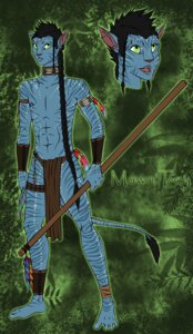 Rating: Safe Score: 0 Tags: alien alien_humanoid athletic athletic_male barefoot black_hair blue_body blue_skin bottomwear clothed clothing digital_media_(artwork) e621 ear_piercing feathers feet full-length_portrait green_background green_eyes hair headshot_portrait holding_object holding_staff humanoid james_cameron's_avatar kcravenyote loincloth long_hair male mawn'tey model_sheet na'vi nipple_piercing nipples open_mouth piercing portrait simple_background solo staff tail topless topless_male User: bunchy7s