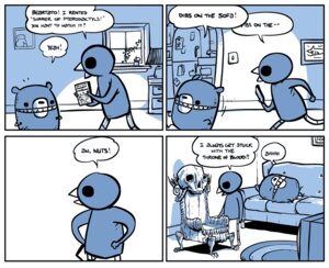 Rating: Safe Score: 0 Tags: 2009 ambiguous_gender anthro avian beak bear beartato bird chair comic dialogue duo e621 english_text furniture humor mammal nedroid reginald_(nedroid) sofa speech_bubble text what User: bunchy7s Rating: Safe Score: 0 Tags: 2009 ambiguous_gender anthro avian beak bear beartato bird chair comic dialogue duo e621 english_text furniture humor mammal nedroid reginald_(nedroid) sofa speech_bubble text what User: bunchy7s