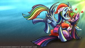 Rating: Safe Score: 0 Tags: 2011 abstract_background blue_body blue_feathers blue_fur blush christmas christmas_clothing christmas_headwear clothing cutie_mark digital_media_(artwork) duo e621 equid equine eyes_closed feathered_wings feathers female female/female feral footwear friendship_is_magic fur hair hasbro hat headgear headwear heart_symbol holidays holly_(plant) horn kiss_on_lips kissing kissing_bough legwear mammal multicolored_hair multicolored_tail my_little_pony mythological_creature mythological_equine mythology nyuuchandiannepie pegasus plant purple_body purple_eyes purple_fur purple_hair quadruped rainbow_dash_(mlp) rainbow_hair rainbow_tail romantic romantic_couple santa_hat scarf simple_background socks tail text twilight_sparkle_(mlp) two_tone_hair unicorn url wings User: bunchy7s