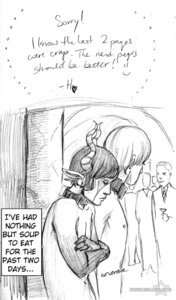 Rating: Questionable Score: 0 Tags: agentagnes bdsm black_and_white bondage bound chain collar comic dominant dominant_male e621 english_text group horn human humanoid male male/male mammal marci monochrome not_furry shock_collar sketch slave submissive submissive_male text User: bunchy7s