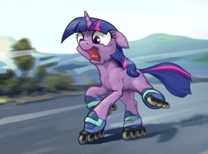 Rating: Safe Score: 0 Tags: 2014 cannibalus clothing cutie_mark e621 equid equine female feral footwear friendship_is_magic fur hair hasbro horn inline_skates mammal multicolored_hair my_little_pony mythological_creature mythological_equine mythology purple_body purple_fur purple_hair roller_skates screaming skating solo twilight_sparkle_(mlp) two_tone_hair unicorn User: bunchy7s