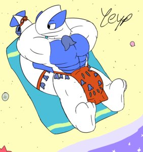 Rating: Questionable Score: 0 Tags: abs anthro anthrofied avian beach biceps e621 generation_2_pokemon legendary_pokemon lugia male muscular muscular_anthro muscular_male nintendo on_towel outside pokemon pokemon_(species) pokemorph sand sea seaside solo tail towel water yoshi-eats-your-pie User: bunchy7s