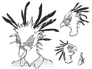 Rating: Safe Score: 0 Tags: 4:3 accipitriform anthro avian beak bird discommunicator discommunicator_(fursona) e621 eyewear female monochrome secretary_bird simple_background solo white_background User: bunchy7s