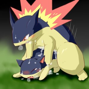 Rating: Explicit Score: 0 Tags: 1:1 ambiguous_gender blush bodily_fluids cum cum_inside duo e621 eyes_closed feral feral_on_feral from_behind_position generation_2_pokemon genital_fluids male nintendo nude penetration pokemon pokemon_(species) quilava red_eyes sex shaldra size_difference tears typhlosion しゃるどら User: bunchy7s