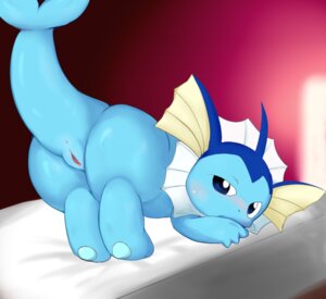 Rating: Explicit Score: 0 Tags: all_fours anus aquatic ass_up bald bed blue_body blue_eyes blue_markings blue_pawpads blue_skin blue_vulva blush butt canid canine covering covering_mouth covering_own_mouth covering_self digital_media_(artwork) e621 eeveelution female feral fin frill_(anatomy) full-length_portrait furniture generation_1_pokemon genitals glistening gradient_background happy27ruko2 inviting looking_at_viewer looking_back lying mammal markings membrane_(anatomy) membranous_frill nintendo on_bed on_front pawpads paws pink_background pink_vulva pokemon pokemon_(species) portrait pose presenting presenting_hindquarters presenting_vulva raised_tail shadow simple_background solo tail tail_fin thick_tail vaporeon vulva white_membrane yellow_membrane User: bunchy7s