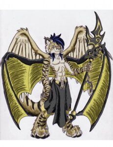 Rating: Safe Score: 0 Tags: 4_wings abs angel anthro e621 feathered_wings feathers felid fur hellgoddess holding_object holding_weapon inner_ear_fluff letterbox looking_at_viewer male mammal membrane_(anatomy) membranous_wings multi_wing pantherine pike_(weapon) simple_background smile solo striped_body striped_fur stripes tail tiger tuft weapon white_background wings User: bunchy7s
