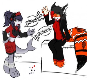 Rating: Safe Score: 0 Tags: anthro aquatic canid canine dialogue duo e621 english_text female fish fluffy fluffy_tail mammal shark tail text xaenyth xaenyth_(character) User: bunchy7s Rating: Safe Score: 0 Tags: anthro aquatic canid canine dialogue duo e621 english_text female fish fluffy fluffy_tail mammal shark tail text xaenyth xaenyth_(character) User: bunchy7s