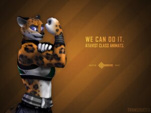Rating: Safe Score: 0 Tags: 3d_(artwork) 4:3 anthro armor belt blue_eyes bracers breasts claws clothed clothing digital_media_(artwork) e621 english_text fangs felid female happy hi_res leopard mammal pantherine propaganda purple_eyes smile solo spots teeth text vivon whiskers zorryn User: bunchy7s