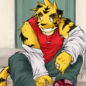 Rating: Safe Score: 0 Tags: 1:1 2010 anthro biceps biped bottomwear clothing e621 felid footwear inuryu jewelry looking_away male mammal muscular muscular_anthro muscular_male necklace pantherine pants ring shirt shoes sitting smile solo stripes tail tank_top teeth tiger topwear User: bunchy7s