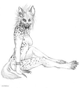 Rating: Questionable Score: 0 Tags: 2010 anthro breasts e621 ear_piercing female fur greyscale hi_res hyena mammal monochrome nude nukerooster piercing side_boob simple_background sketch solo spotted_hyena tail tongue tongue_piercing white_background User: bunchy7s