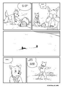Rating: Safe Score: 0 Tags: 2006 all_fours anthro artdecade bear black_and_white bodily_fluids bottomwear canid canine canis clothing comic crying dialogue e621 english_text footwear group jacket lagomorph leporid lying male mammal monochrome multiple_scenes outside pants rabbit scarf shoes simple_background snow tail tears text topwear unconscious white_background wolf young young_anthro young_male User: bunchy7s