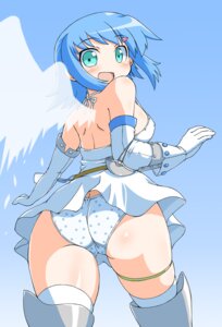 Rating: Questionable Score: 0 Tags: angel_wings aqua_eyes ass asymmetrical_wings bare_shoulders blue_hair blush boots dress elbow_gloves female gloves looking_back naitou_kouse nanael panties polka_dot_panties queen's_blade rule34 short_hair skirt standing thighhighs underwear upskirt white_dress white_legwear white_thighhighs wind_lift wings User: bunchy7s