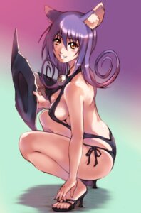 Rating: Explicit Score: 0 Tags: animal_ears blair_(soul_eater) breasts cat_ears feet female hat high_heels hisahiko long_hair purple_hair rule34 shoes sideboob sling_bikini smile soul_eater squat squatting swimsuit witch_hat yellow_eyes User: bunchy7s