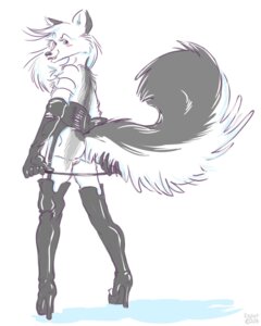 Rating: Explicit Score: 0 Tags: 2011 anthro arctic_fox ass black_and_white blush boots bottomless canine dominatrix female fox fur furry heels kaputotter looking_back monochrome plain_background pussy rule34 solo tail whip white_background User: bunchy7s