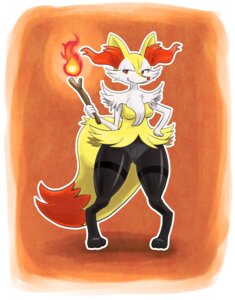 Rating: Questionable Score: 0 Tags: 3_toes anthro braixen breasts canid canine clothing e621 fangs feet female fire fur generation_6_pokemon hi_res inner_ear_fluff mammal nintendo orange_body orange_fur panties pokemon pokemon_(species) smile smirk solo stick teeth toes tuft underwear unknown_artist User: bunchy7s