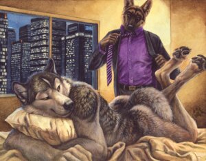 Rating: Questionable Score: 0 Tags: 2011 4_toes 5_fingers accessory alaskan_malamute anthro barefoot bed bedroom_eyes belt black_bottomwear black_clothing black_nose black_topwear blotch bottomwear brown_body brown_eyes brown_fur canid canine canis city claws clothed clothed/nude clothed_male clothing collared_shirt crossed_arms crossed_legs detailed detailed_background digitigrade domestic_dog dress_shirt duo e621 feet fingers fully_clothed fur furniture german_shepherd grey_body grey_fur herding_dog hindpaw husky inside inviting looking_at_another looking_back lying male male/male mammal narrowed_eyes necktie night nordic_sled_dog nude on_bed on_front pants pastoral_dog pawpads paws pillow purple_clothing purple_topwear romantic romantic_couple seductive shirt smile spitz standing suit tail toes topwear undressing window yellow_sclera User: bunchy7s