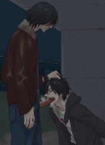 Rating: Explicit Score: 0 Tags: 2boys artist_request blood blush bound_hands character_request clothed cum facial fellatio forced hooded_jacket male multiple_boys multiple_males oral outdoors outside pant penis rule34 smile tied yaoi User: bunchy7s