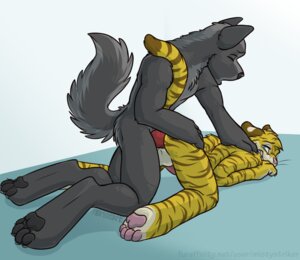 Rating: Explicit Score: 0 Tags: 2014 anal anal_penetration anthro ass_up backsack balls canid canine canis duo e621 erection eyes_closed felid fur genitals grey_body grey_fur looking_back lying male male/male male_penetrated male_penetrating male_penetrating_male mammal mistystriker nude on_front pantherine penetration penis raised_tail sex tail tiger wolf User: bunchy7s