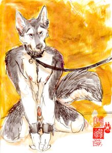 Rating: Explicit Score: 0 Tags: animal_genitalia anthro bdsm biped black_eyes bondage bound canid canine canis collar colored_sketch domestic_dog e621 footprint front_view fur genitals grey_body grey_fur half-erect java kneeling leash male mammal nipples nude orange_body orange_fur pawprint penis sketch solo submissive submissive_male tail white_body white_fur User: bunchy7s