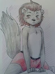 Rating: Safe Score: 0 Tags: 2014 3:4 anthro blush boxer_briefs brown_hair clothing e621 felid femboy fur grandfathered_content grey_body grey_fur hair lion looking_away low_res male mammal pantherine red_clothing red_underwear short sitting solo traditional_media_(artwork) underwear unknown_artist young young_anthro young_male User: bunchy7s