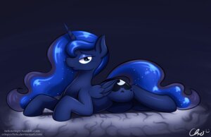 Rating: Safe Score: 0 Tags: blue_body blue_feathers cutie_mark e621 equid equine feathered_wings feathers female feral friendship_is_magic hair hasbro hi_res horn long_hair lying mammal my_little_pony mythological_creature mythological_equine mythology nekocrispy princess_luna_(mlp) solo text url winged_unicorn wings User: bunchy7s